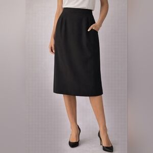 Vintage Escada Margaretha Ley Black Wool Skirt Sz 34